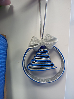 Brokatowe ozdoby choinkowe