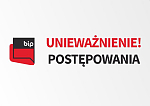 Unieważnienie postępowania